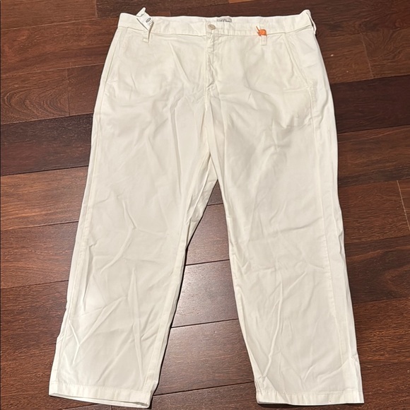 J Crew Reimagined white slouchy boyfriend chino petite pants - Picture 2 of 10